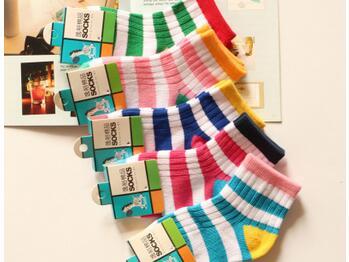 2016韓國襪子新款全棉襪兒童襪 寶寶襪子彩虹襪 純棉加厚廠家直銷